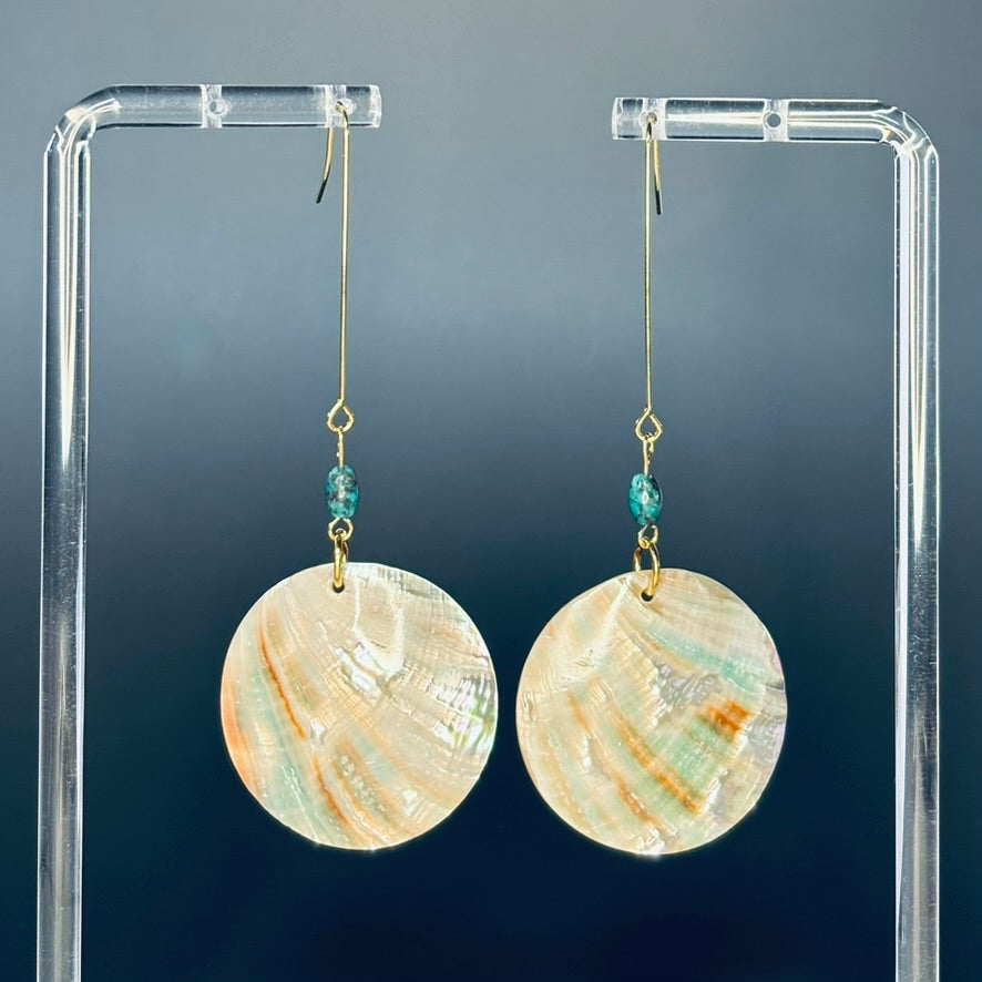 Abalone and Turquoise Dangles