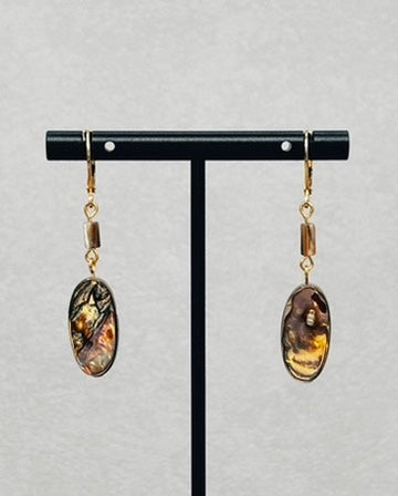 Abalone Oval Dangles
