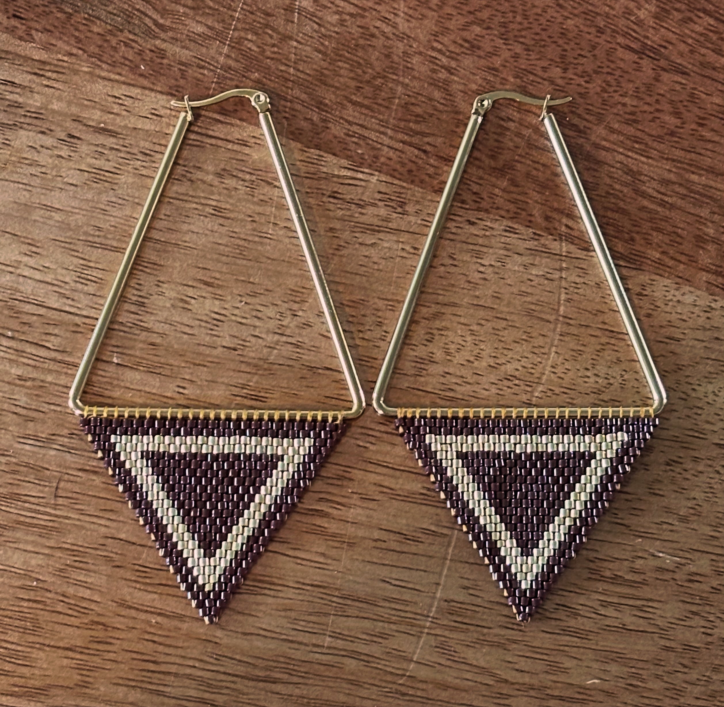 Large Brown and Gold Triangles