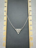 Silver and White Goose Beaded Necklace
