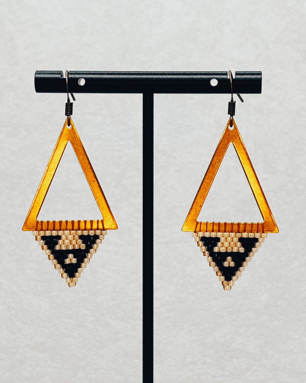 Bronze Triangle Dangles - Fog Woman Designs