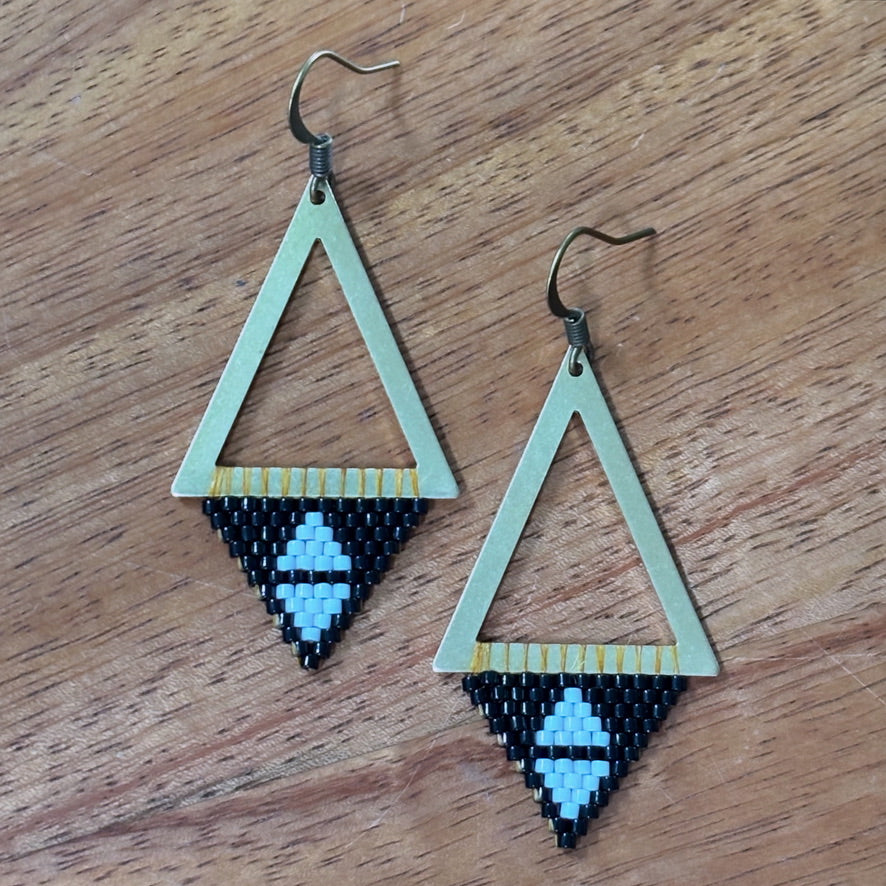 Black and White Bronze Triangles