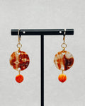 Abalone Rounds and Spiny Oyster Huggie Dangles