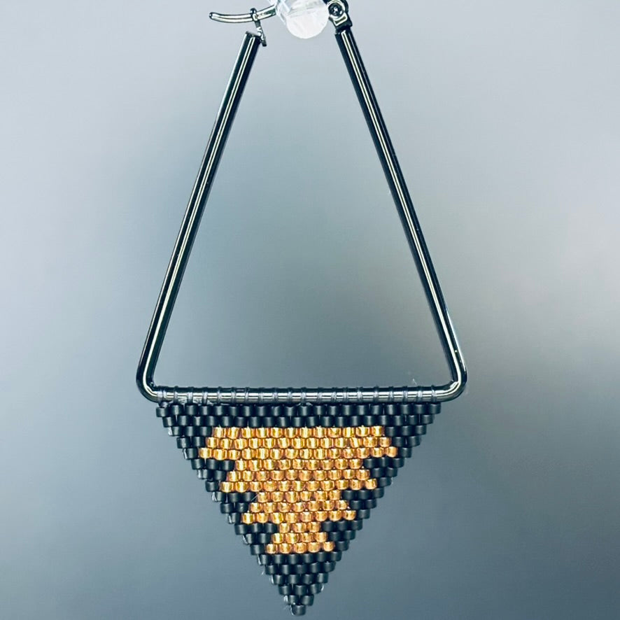 Bronze and Black Medium Triangles