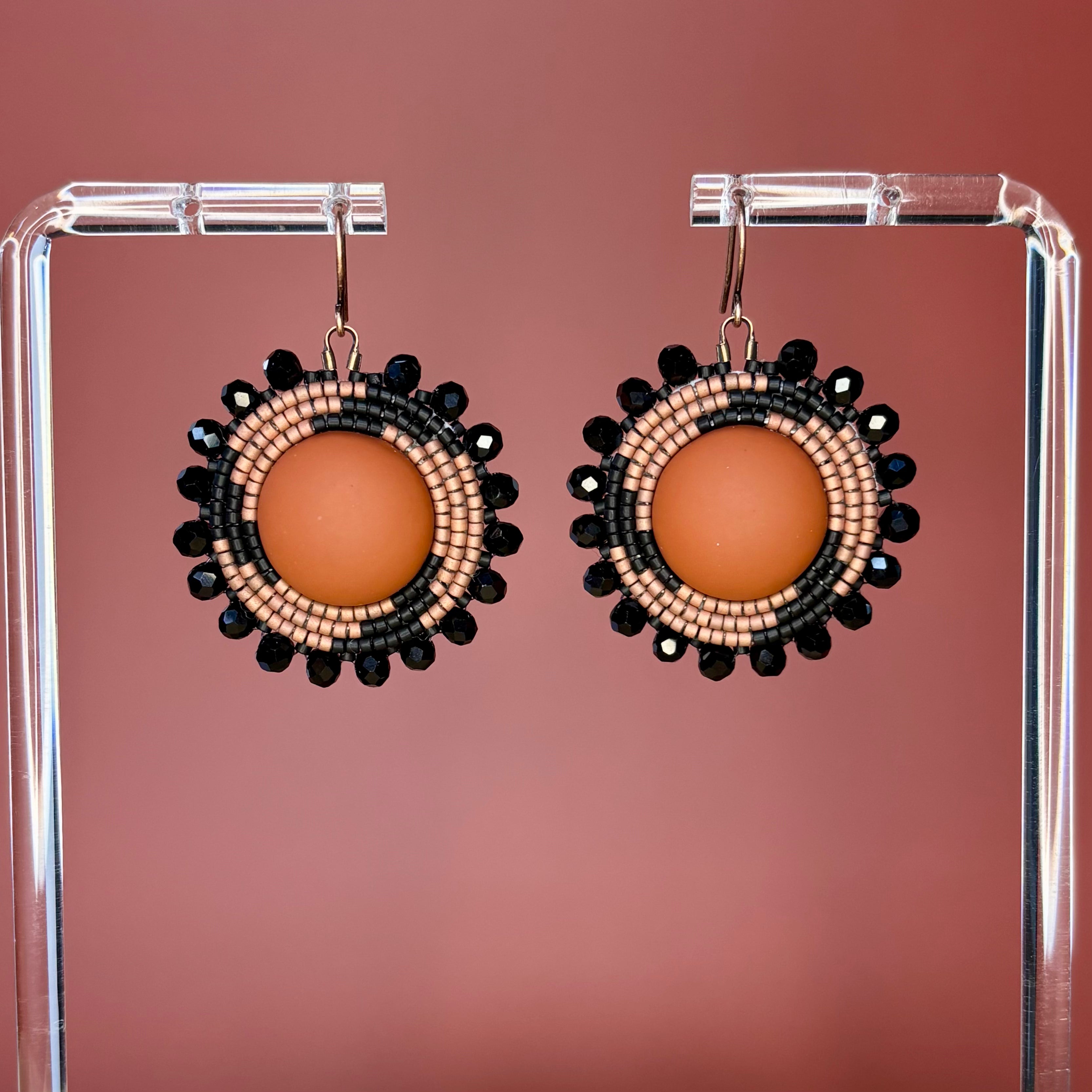 Copper and Black Silver Swirls