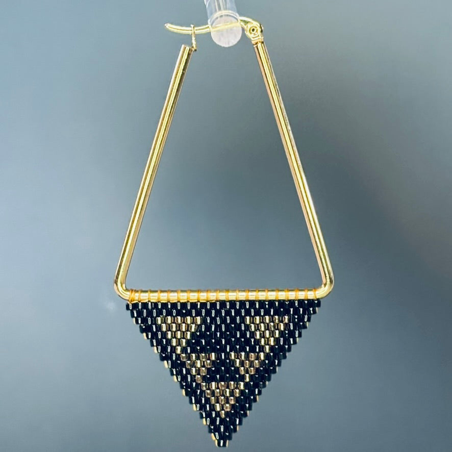 Dark Bronze and Black Medium Triangles