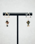 Abalone Silver Triangle Studs