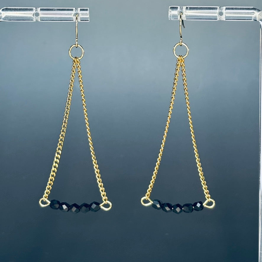 Black Gold Chain Drops