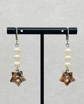 Star Abalone and Pearl Dangles