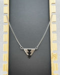 Silver and Black Sturgeon Beaded Necklace