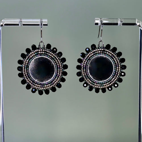 Abalone Sheen Beaded Mirrors