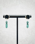 Turquoise Silver Circle Studs