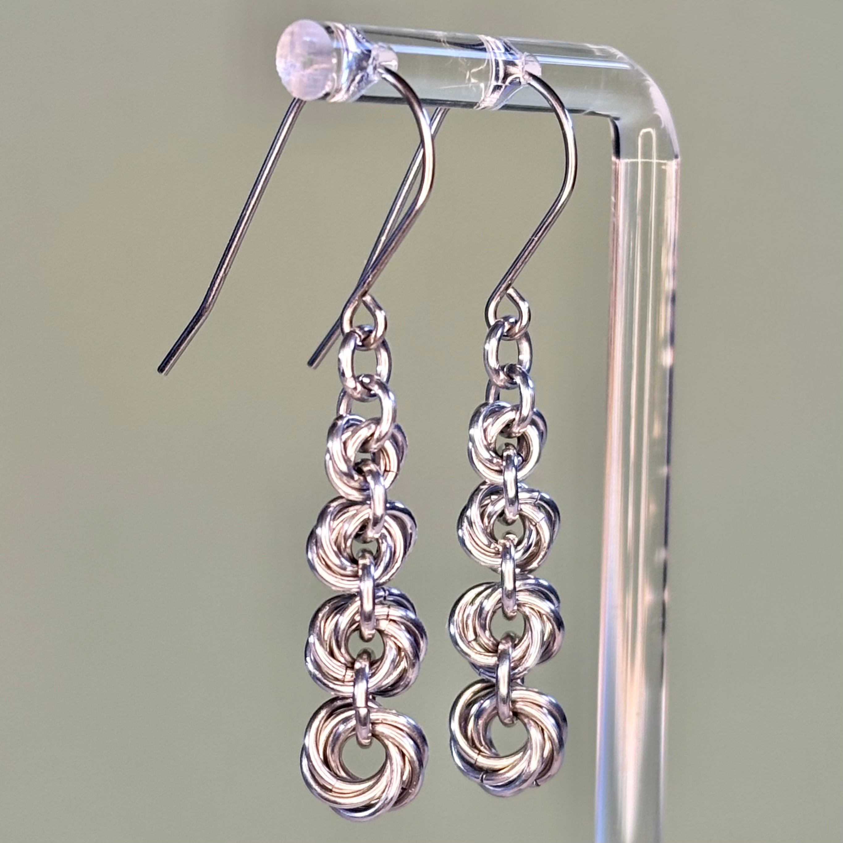 Silver Tiered Swirls