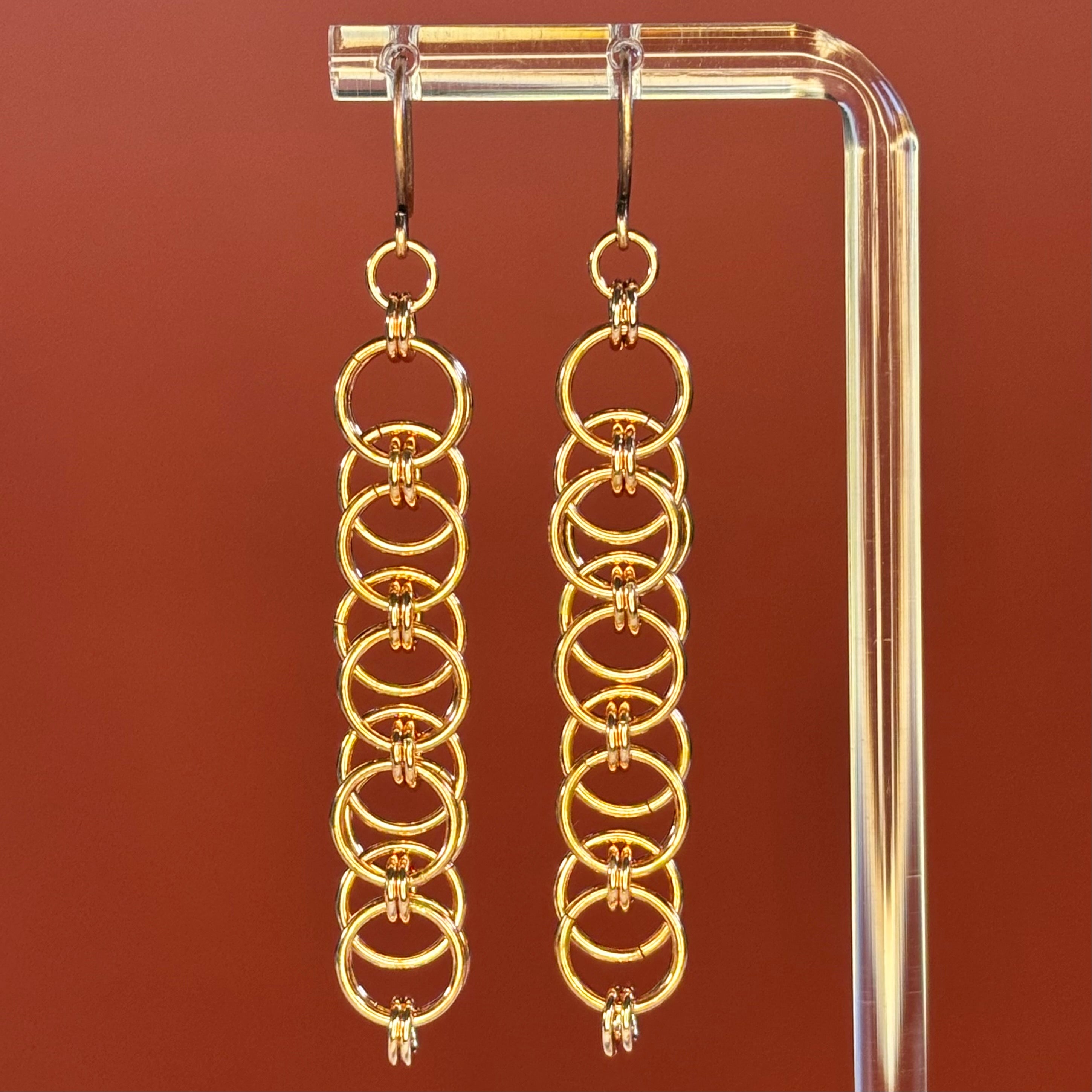 Copper Helm Weave Dangles